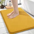 OLANLY Memory Foam Small Bathroom Rugs 24x16, Absorbent Mat, Golden Yellow | Soft Quick Dry Bath Mat Rugs, Non-Slip, Machine Washable Mat for Bathroom Floor, Tub and Shower, Home Decor Accessories