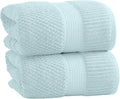 NY Loft 100% Cotton 2-Pack Oversized Bath Towel Set | Seafoam | Quick-Dry | Two Oversized 35" x 70" Bath Towels / Bath Sheets | Super Absorbent | Designer-Styled Texture