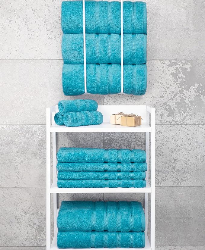American Soft Linen 100% Cotton Luxury Turkish Towels, 4 PC Bath Towel Set | Soft Absorbent Quick Dry OEKO Tex Standard 100 Certificated Durable Machine Washable Breathable Premium Hotel Quality