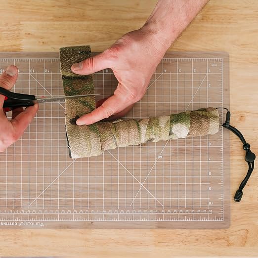 GEAR AID Camo Form Self-Cling and Reusable Fabric Camouflage Wrap, Adds Grip and Shield Hands from Hot or Cold Surfaces to Protect You and Your Equipment, Desert Digital, 2” x 144” Roll, 1 Pack