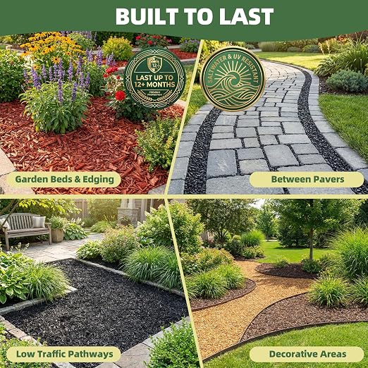 Mulch Binder 2 Gallons - Super Stick Rock Glue for Landscaping Gravel Binder for Pea Gravel, Long-Lasting & Non-Toxic, Covers 2X More Area Pebble Gravel Hold for Paths, Patios & Garden Borders