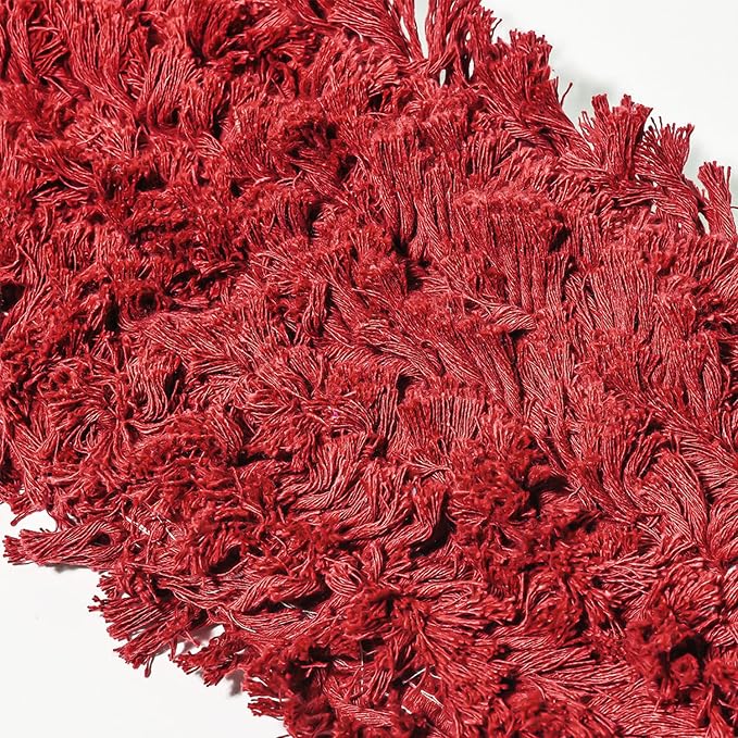 Commercial Dust Mop Replacement Head - 24 x 5 in. Cotton Nylon Reusable Mop Head- Industrial Dust Mop Refill for Floor Cleaning & Janitorial Supplies, Red