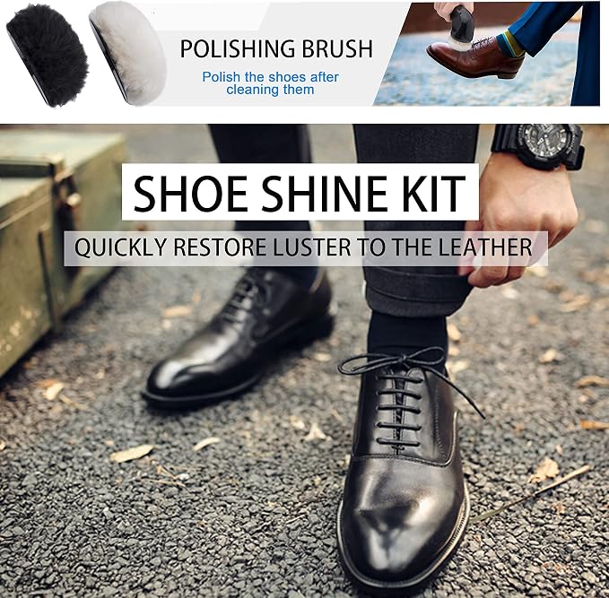 Electric Shoe Shine Kit,Shoe Polisher Brush Shoe Shiner