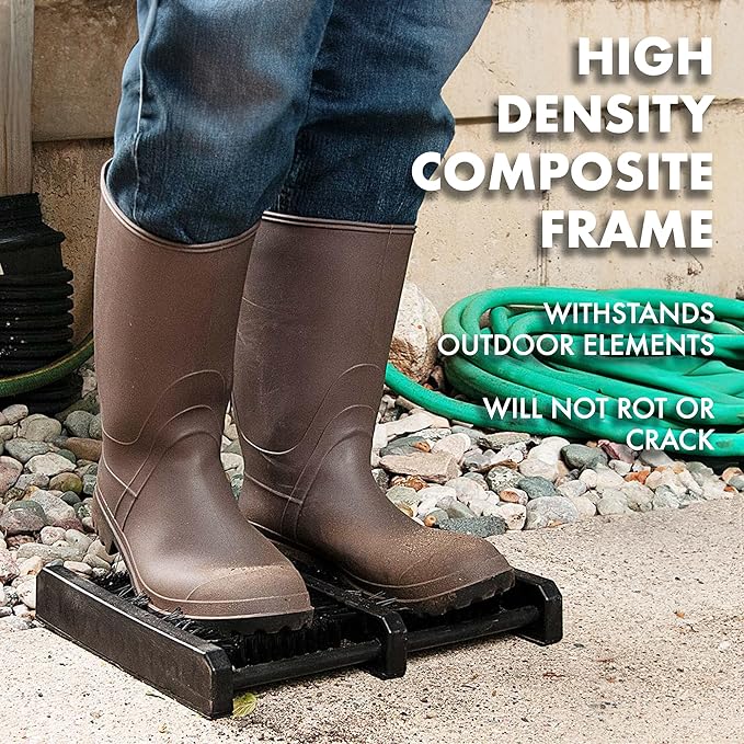 Jobsite Boot Scraper - Outdoor Shoe Scrubber Cleaner Brush - 6 Pack