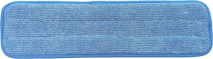 18" Microfiber Mop Pads - Hook and Loop, Washable, Wet/Dry : 12 Pack