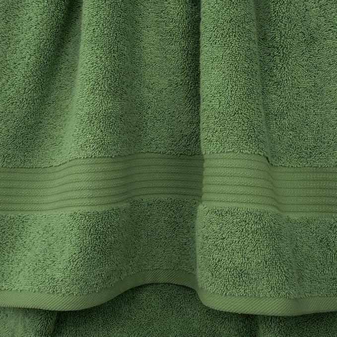 Cotton Paradise Turkish Towel Set, Soft Absorbent Quick Dry, 4 Piece Bath Towel Set, Sage Green