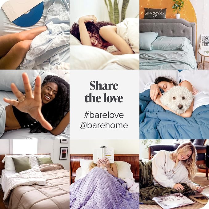 Bare Home Bedding Duvet Cover Full Size - Premium 1800 Super Soft Collection - Lightweight, Duvet Cover - Soft Textured Bedding (Full, Heathered Pewter)