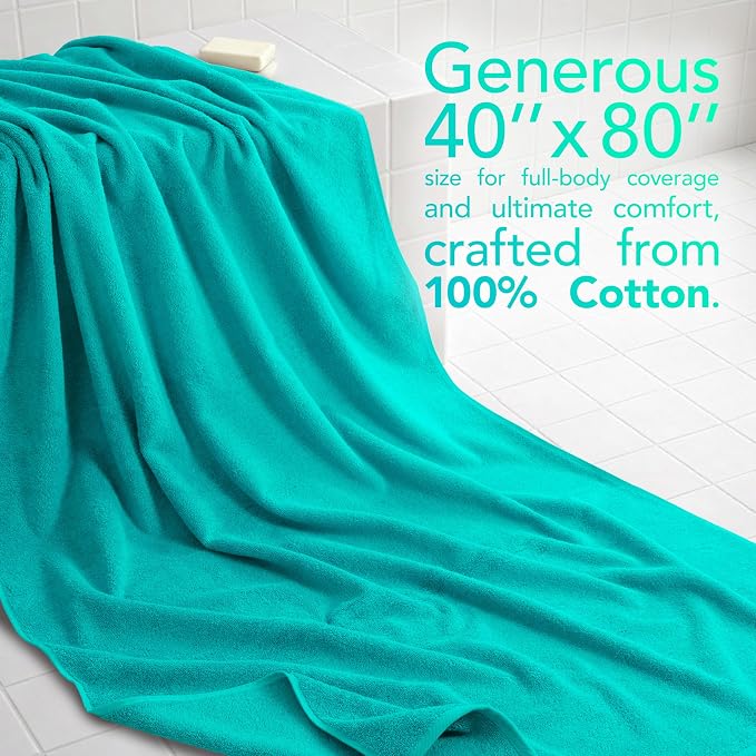 American Soft Linen 100% Cotton Luxury Turkish Towels, 40x80 XL Bath Sheet | Soft Absorbent Quick Dry OEKO Tex Standard 100 Certificated Durable Machine Washable Breathable Premium Hotel Quality