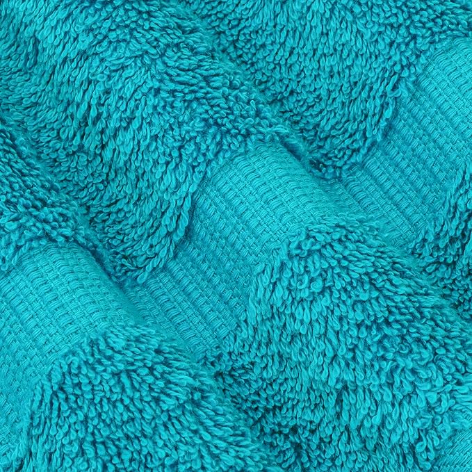 Chakir Turkish Linens 4 Piece Large Bath Towels, 100% Cotton Turkish Towels for Bathroom, Luxury Soft Absorbent Bath Towel Set, 27 x 54 Inches, Aqua