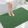 OLANLY Large Bathroom Rugs 47x32, Extra Soft Absorbent Chenille Bath Rugs, Rubber Backing Quick Dry, Machine Washable Bath Mats for Bathroom Floor, Tub and Shower, Home Decor Accessories, Olive Green