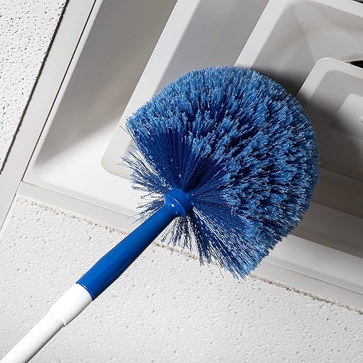 SPARTA Flo-Pac Round Duster Head With Soft Flagged Bristles, Cleaning Essentials for Commercial and Home Use, Blue