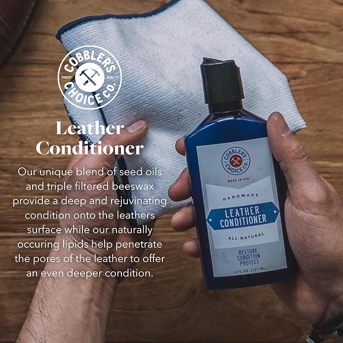 Cobbler's Choice Leather Cleaner, Conditioner, and 2x Polishing Cloth