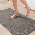 Madison Park Splendor Reversible 100% Cotton Bath Rug, 24 x 36, Charcoal | Tufted Bathroom Mat, 3000 GSM, Hotel Quality, Luxurious Plush, Medium Pile, Absorbent, Quick Dry, OEKO-TEX, Shower Room Décor