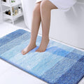 OLANLY Bathroom Runner Rugs Mat 44x24, Extra Soft Absorbent Microfiber Bath Rugs, Rubber Backing, Quick Dry, Long Bath Mats for Bathroom, Tub and Shower, Home Decor Accessories, Light Royal Blue