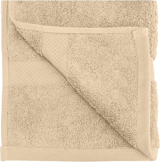 HERCULEAN Premium Bath Towels 24 x 48 Pack of 6 | Quick Dry and Highly Absorbent | 100% Cotton Terry Towels for Bathroom - Perfect for Shower - Pool and Spa - Luxury Soft Towels - Beige