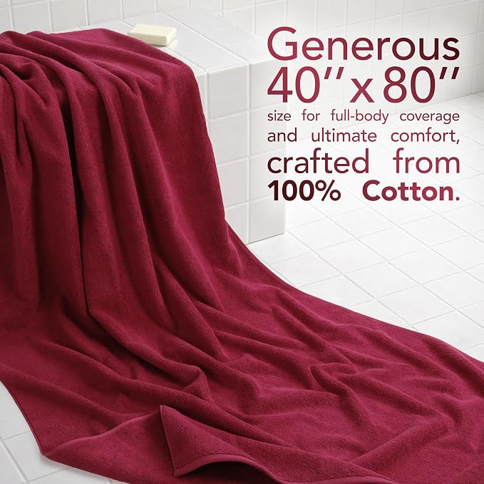 American Soft Linen 100% Cotton Luxury Turkish Towels, 40x80 XL Bath Sheet | Soft Absorbent Quick Dry OEKO Tex Standard 100 Certificated Durable Machine Washable Premium Hotel Quality