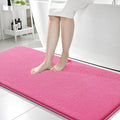 OLANLY Memory Foam Bathroom Runner Rugs 59x24, Absorbent Long Mat, Hot Pink | Soft Quick Dry Bath Mat Rugs, Non-Slip, Machine Washable Mat for Bathroom Floor, Tub and Shower, Home Decor Accessories