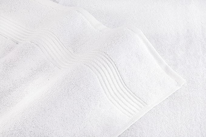 American Veteran Towel, Hand Towels for Bathroom Set of 4, 100% Cotton Turkish Hand Towel Sets, Soft Hand Face Towels, White Hand Towels