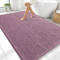 OLANLY Large Bathroom Rugs 70x46, Extra Soft Absorbent Chenille Bath Rugs, Rubber Backing Quick Dry, Machine Washable Bath Mats for Bathroom Floor, Tub and Shower, Home Decor Accessories, Deep Plum