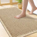 Smiry Waffle Bath Mat 24x16, Extra Soft Absorbent Bathroom Rugs, Non Slip Machine Washable Quick Dry Bath Rugs for Bathroom Floor, Tub, Shower, Home Decor Accessories, Brown