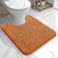OLANLY Toilet Rugs U-Shaped 20x20, Extra Soft Absorbent Chenille Contour Bathroom Rugs for Toilet, Dry Quickly, Machine Washable, Non-Slip Bath Mat, Clay