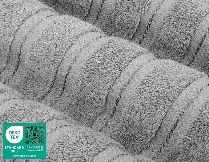 American Soft Linen 100% Cotton Luxury Turkish Towels, 6 Piece Towel Set | Soft Absorbent Quick Dry OEKO Tex Standard 100 Certificated Durable Machine Washable Breathable Premium Hotel Quality