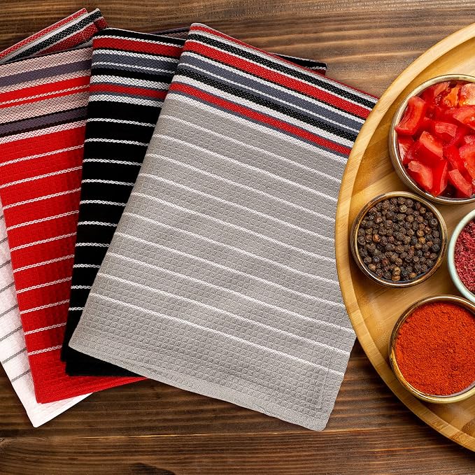 Urban Villa Kitchen Towel Cotton Dish Towes 20”x30” (Set of 12) Multi