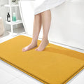 OLANLY Memory Foam Bathroom Runner Rugs 44x24, Long Bath Mat, Golden Yellow | Soft Quick Dry Bath Mats, Non-Slip, Absorbent Machine Washable Mat for Bathroom Floor, Tub and Shower, Home Decor Accessories