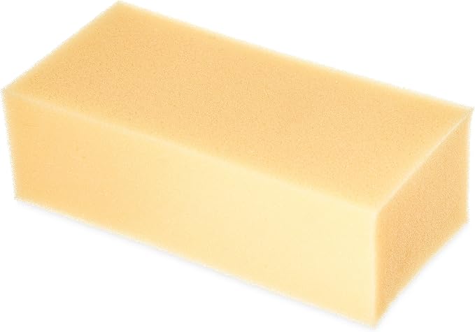 Carlisle FoodService Products 36550100 Commercial Cleaning/Washing Foam Sponge, 8.25", Yellow (Pack of 2)