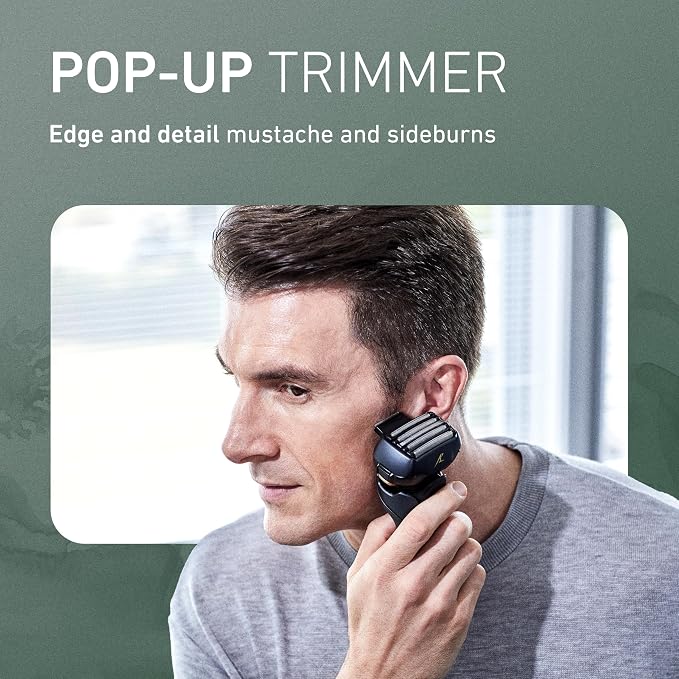 Panasonic Electric Razor for Men, Electric Shaver for Men, ARC5 with Premium Automatic Cleaning and Charging Station, Wet Dry Shaver, Cordless Razor, with Pop-Up Trimmer ES-LV97-K, Black