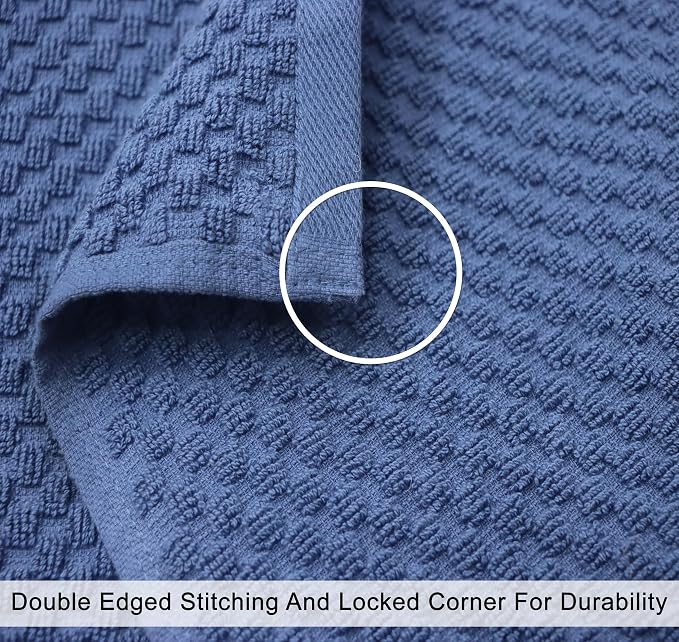 COTTON CRAFT Hooded Bath Towel for Adults – 2 Pack 100% Cotton Bath Sheet | Waffle Weave Oversized 35x70 inch Ringspun Terry Bath Wrap with a hood - Soft Super Absorbent Quick Dry – 450 GSM – Navy