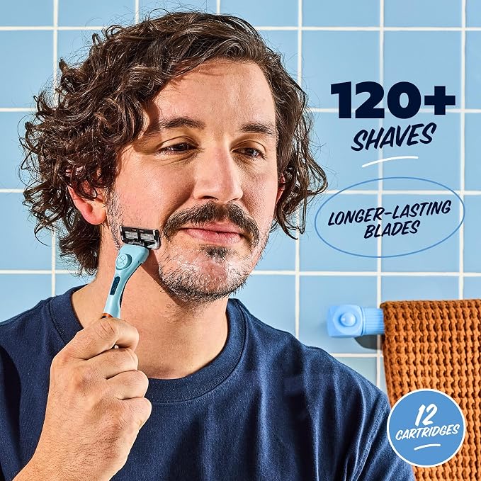 Dollar Shave Club | 6 Blade Razor Refills (12 Pack) | 6 Stainless Steel Blades for a Close & Comfortable Shave