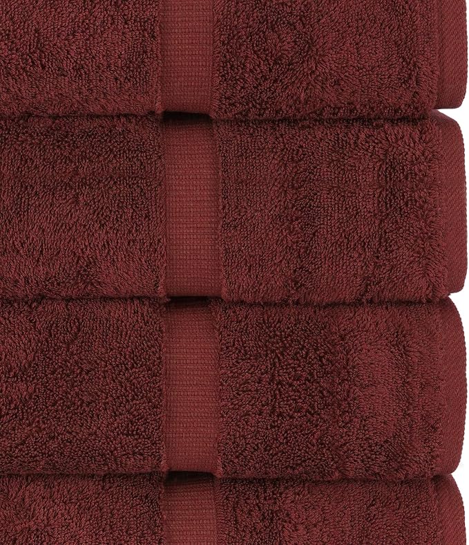 Chakir Turkish Linens, 100% Cotton Premium Quality Turkish Bath Sheets (35''x70'' Large Bath Sheet Towels - Cranberry)