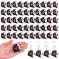 Kanayu 50 Pcs Mini Tape Measure Keychains 6 ft Small Retractable Measuring Tape Bulk with Lock Steel Easy Read Pocket for Birthday Party Favors Daily Use (White)