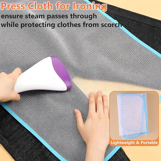 Small Ironing Board with Iron Holder, Tabletop Ironing Board with Iron Rest Pad, Compact Foldable Iron Board for Travel Home with Protective Press Cloth Sapce Saving (Grey)