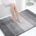 OLANLY Large Bathroom Rugs Mat 47x32, Extra Soft Absorbent Microfiber Bath Rugs, Rubber Backing, Quick Dry, Machine Washable Bath Mats for Bathroom Floor, Tub and Shower, Home Decor Accessories, Grey