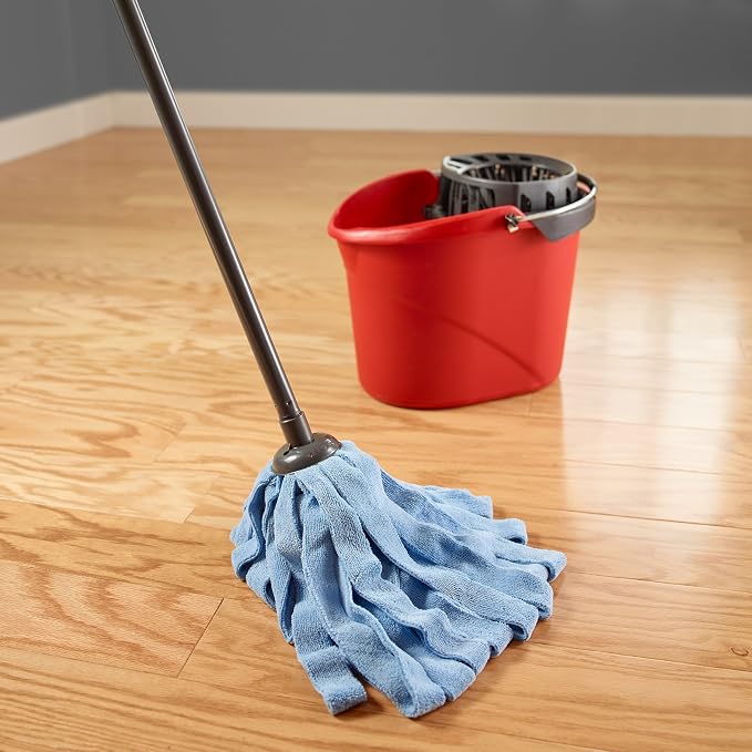 O-Cedar Microfiber Cloth Mop & QuickWring Bucket with 1 Extra Refill