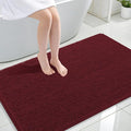 OLANLY Large Bathroom Rugs 44x32, Soft Absorbent Chenille Bath Rugs, Rubber Backing Quick Dry, Machine Washable Bath Mats for Bathroom Floor, Tub and Shower, Home Decor Accessories, Andorra Red-Brown