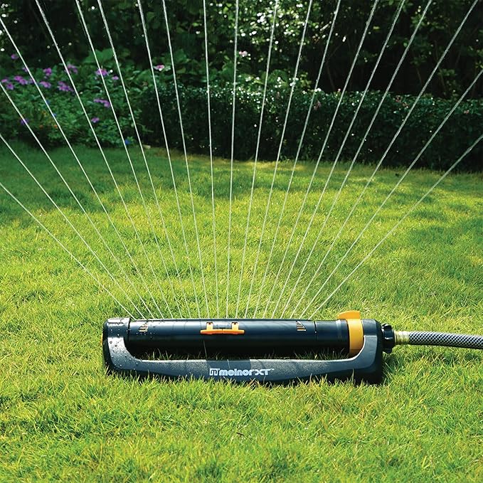 Melnor 65165AMZ XT Turbo Oscillating Sprinkler,4,500 sq. ft.,Quick Connect Bundle,2-Way Adjustable,Black,Yellow,(Pack of 12)