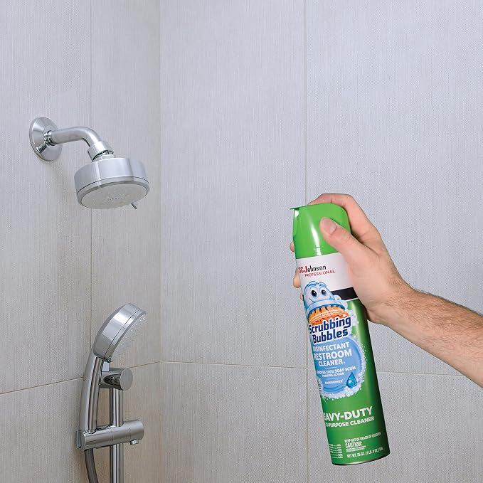 SC Johnson Professional, Scrubbing Bubbles Multi-Purpose Bathroom Cleaner Disinfectant Aerosol, 25 Fl Oz Pack of 12