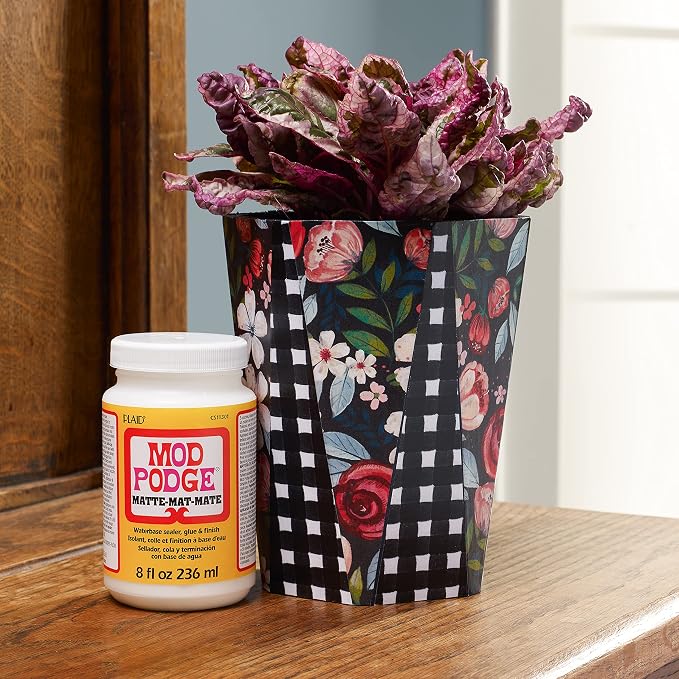 Mod Podge Matte Sealer, Glue & Finish: All-in-One Craft Solution- Quick Dry, Easy Clean, for Wood, Paper, Fabric & More. Non-Toxic - Craft with Confidence, Made in USA, 8 oz., Pack of 1
