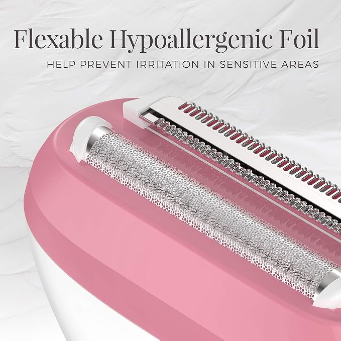 Remington WDF4821US Smooth & Silky Electric Shaver for Women, 3-Blade Cordless Foil Shaver and Bikini Trimmer for Wet or Dry Use, Pink | Cordless Design for Easy Use, Hypoallergenic Foil Blades for Sensitive Skin, 100% Waterproof for Wet or Dry Use