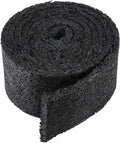 Adnee 140'' x 5.5" Double Sided Rubber Mulch Roll, Black Recycled Rubber Mulch Walkway,Permanent Garden Edging Barrier Mat for Landscaping,Plants,Vegetables and Flowers