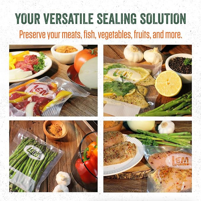 LEM Products MaxVac Gallon Vacuum Sealer Bags, 11" x 16", 100 Count