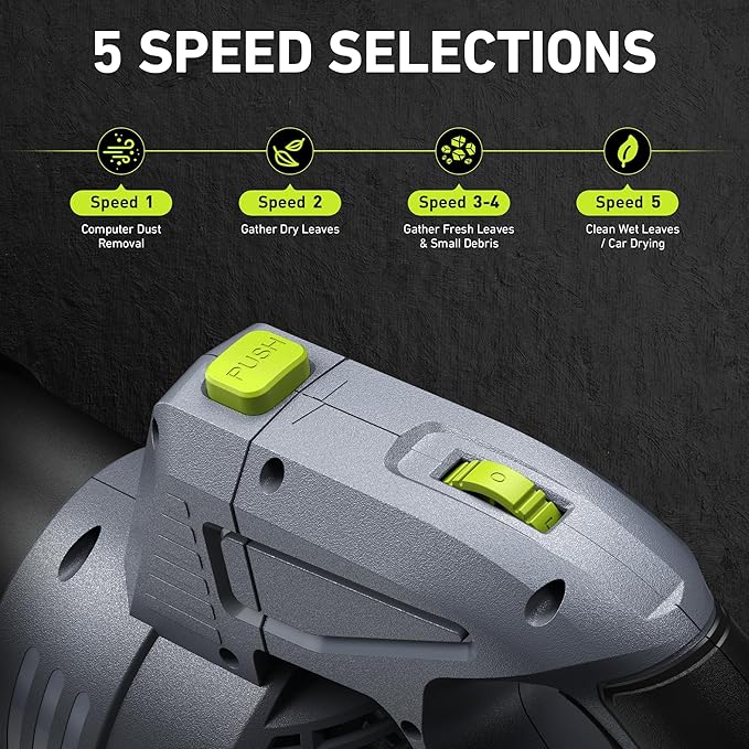 Taskstar Leaf Blower for Lawn: 550CFM Battery Electric Cordless Small Blower with Swivel Head Total 8.0 Ah Battery & Charger - Mini-Leaf for Decker Car Patio Yard