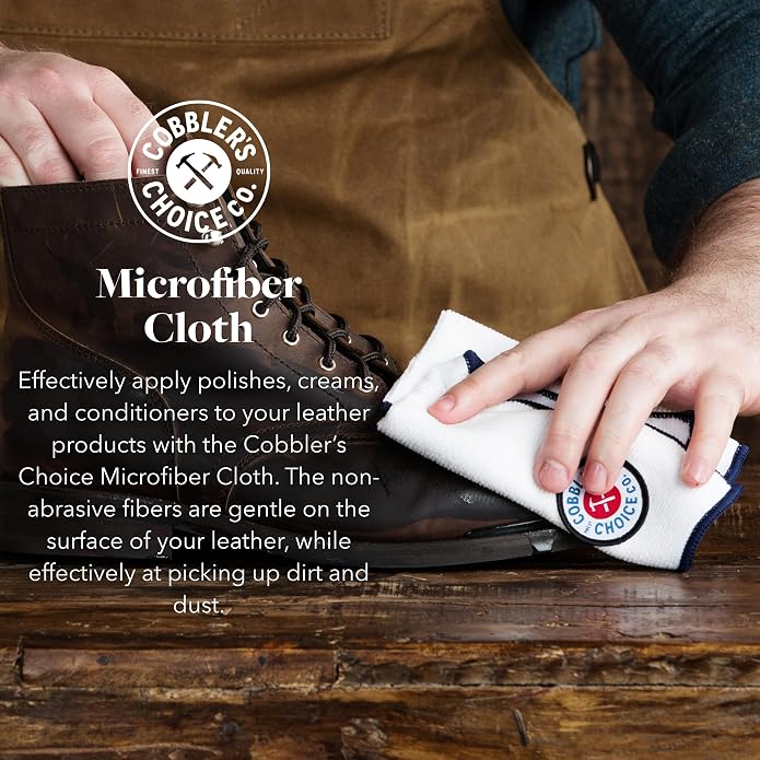 Cobbler's Choice Leather Cleaner, Conditioner, and 2x Polishing Cloth