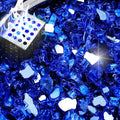 NUPICK 10 Pound Fire Glass, 1/2 Inch Reflective Fire Pit Glass | Tempered Fire Pit Rocks for Propane or Natural Gas, Glass Rocks for Fire Pit Table, Fireplace, Fire Bowl, Landscaping, Blue