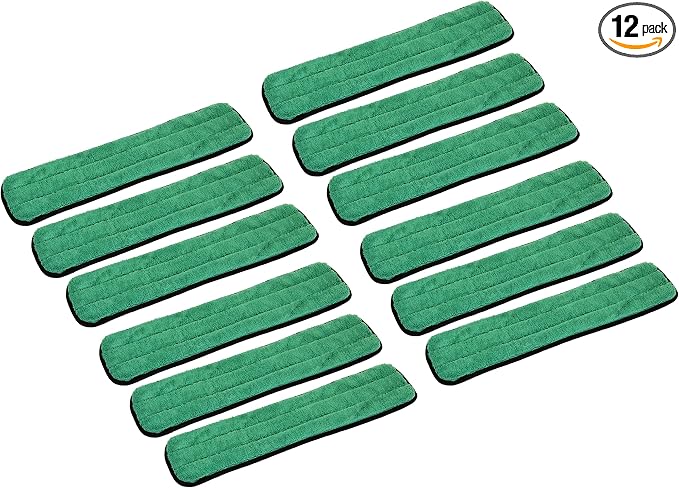 Real Clean 36 inch Microfiber Dry Dusting Mop Refill Pads for Flat Microfiber Mop Frames (Pack of 12)