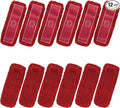 Matthew Cleaning 24'' Industrial Strength Cotton Dust Mop Refill Washable Replacement Heads for Residential & Commercial Use Fit Standard Dust Mop Frames, Hardwood,Concrete Floors Red 12 Pack