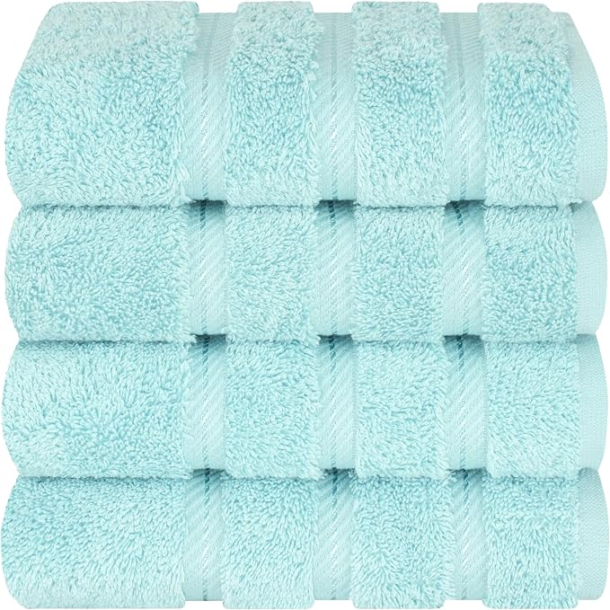 American Soft Linen 100% Cotton Luxury Turkish Towels, 4 PC Hand Towel Set | Soft Absorbent Quick Dry OEKO Tex Standard 100 Certificated Durable Machine Washable Premium Hotel Quality